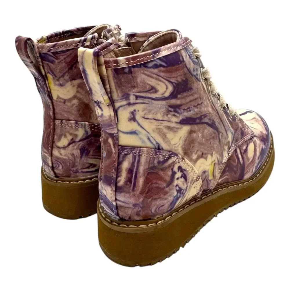 Steve Madden Joliviaa Boots Purple Marble 13